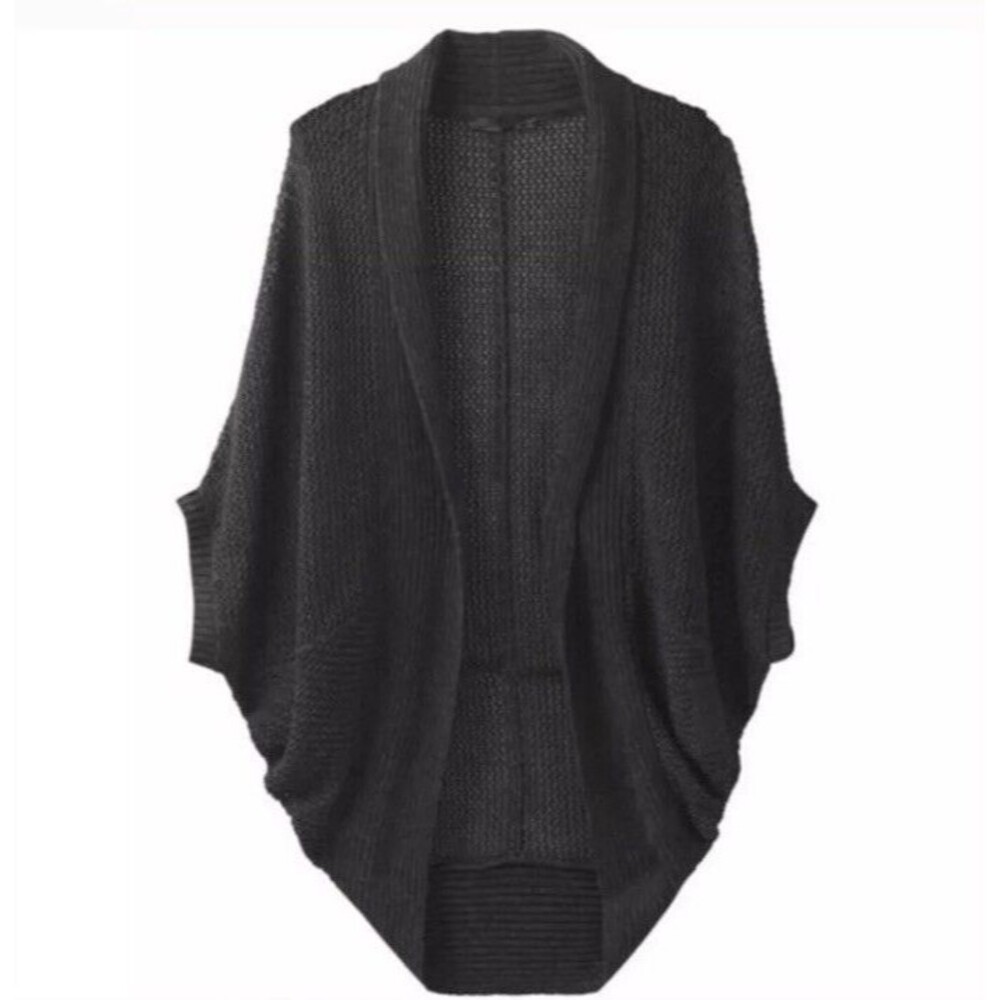 Prana Black Open-Front Cardigan
